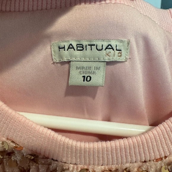 Girls pink Habitual dress with gold sequins - Picture 2 of 3